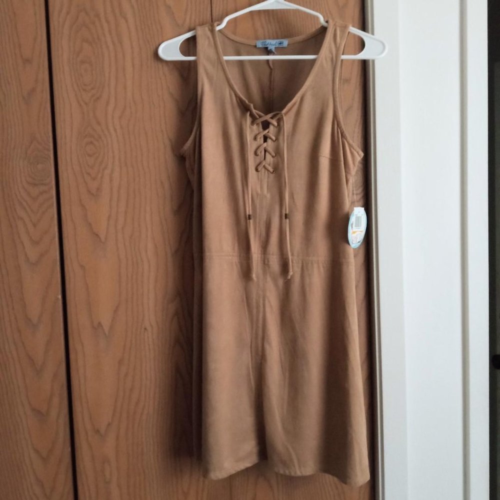 Fishbowl Womens Sleeveless Suede Dress